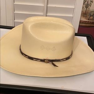 Stylish Cream Cowboy Hat with Brown Band
